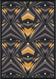 Joy Carpets Any Day Matinee Deco Strobe Charcoal